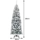 thumbnail image 4 of Costway 1,8m Árbol de Navidad Nevado Iluminado con 250 Luces LED Cálidas 500 Ramas y Base Plegable de Metal, 4 of 7