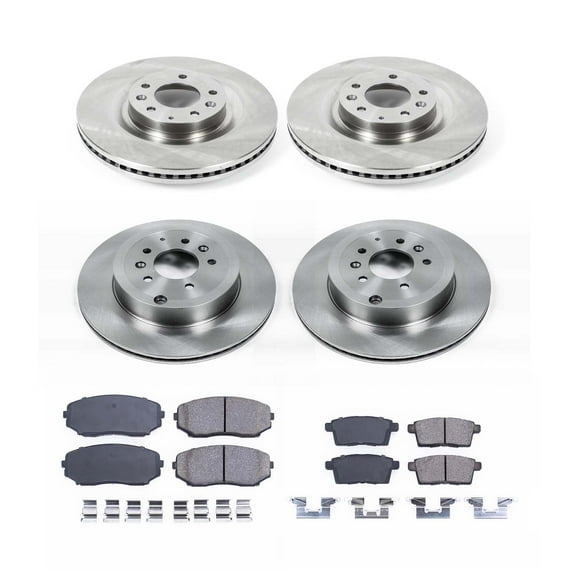 Ultimate Brakes Front and Rear Ceramic Brake Pad and Rotor Kit with Hardware WM81002