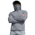 thumbnail image 2 of Blmnix Sun Shirt Men T Shirts Zip-Up Baggy Fishing Shirts Shirts Gray Long Sleeve Hooded Summer Shirts for Men,XL, 2 of 6