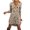 Khaki, variant on Njoeus Women's Leopard Print V Neck Tunic Dress Casual Comfy Roll-up Long Sleeve Flowy Dress Loose High-Low Short Dress