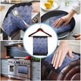 thumbnail image 3 of Blue Geometric Kitchen Towels Set of 2, Water Absorbent Dish Towel, Ombre Modern Abstract Art Decorative Hand Towels - Quick Drying Cloth for Cooking Baking, 18x28 Inch, 3 of 8