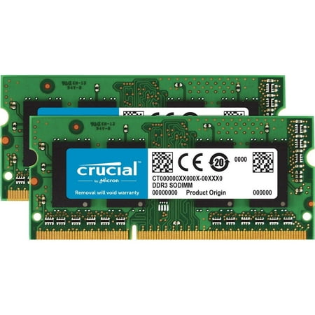 Crucial 32GB DDR3L 1600 MHz SODIMM Memory Module Kit (2 x