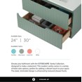 thumbnail image 5 of Citiscape Modern Bathroom Vanity with Textured Drawer Fronts 30" Wide - Mint Green - Sink Included, 5 of 11