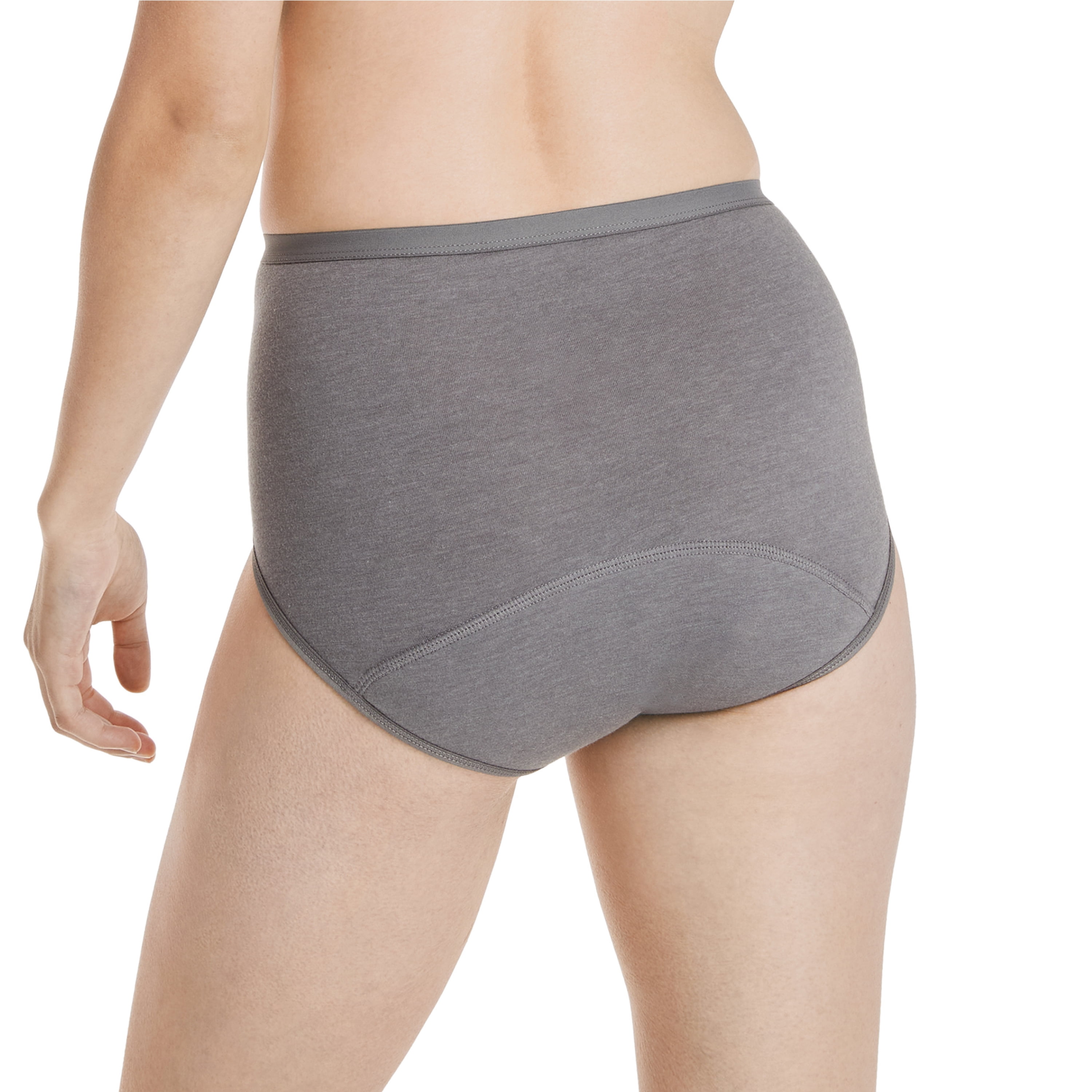 (2 pack) Hanes Womens Period Underwear 3-Pack, Comfort, Period Moderate Protection Period Panties, Period Underwear for Women