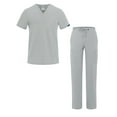 thumbnail image 1 of Adar Addition Go-Basic Scrub Set for Men - Classic V-Neck Scrub Top & Cargo Scrub Pants - A9300 - Silver Gray - S, 1 of 7