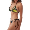 thumbnail image 2 of Fotbe Cute Blue Frog Traje de Baño para Mujer de Dos Piezas – Bikini Sexy de Tirantes Tipo Halter con Diseño Triangular, 2 of 6