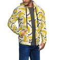 thumbnail image 2 of Kdxio Banana Fruit Print Men Hoodies Casual Hoodies for Men with Zip Pockets Full Zip Long Sleeve Sweatshirt Sports Hooded Jacket-Small, 2 of 5