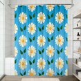thumbnail image 2 of 72x72 Inch Fabric Shower Curtain Waterproof Polyester, Daisy Floral Print, 2 of 4