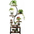 thumbnail image 4 of 61 Inch Tall Plant Stand Indoor with Grow Lights, 8 Tiered Indoor Plant Shelf for Plants Multiple, Metal Plant Flower Holder Stand, S-Shaped Plant Rack for Home/Patio, Black, 4 of 9