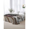 thumbnail image 6 of Queen Flat Sheet 90"x102", Modern Trains Soft Lightweight Bedding Flat Sheets Only, Abstract Vintage Classic Brushed Microfiber Top Bed Sheet, Breathable StainResistant Bedsheets, 6 of 9