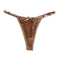 thumbnail image 3 of GEWSEY Woman Lingerie Sexy Adjustable Thong G-String Panty Women's Hipster Bikini Underwear Panties Briefs Lingerie (Coffee, L), 3 of 6