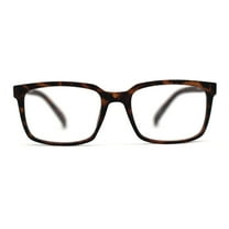 Stylish Matte Finish Rectangle Plastic Reading Glasses Matte Tortoise  2.75