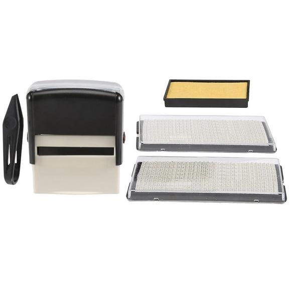 Self Inking Stamp Set Custom Diy Business Name Number Address Printing Rubber Stamp With Tweezers K