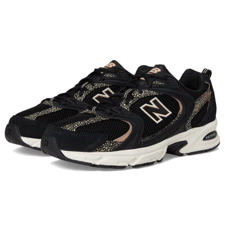 New Balance Unisex 530 Sneaker, Black/Flat Taupe, 10.5 US Men