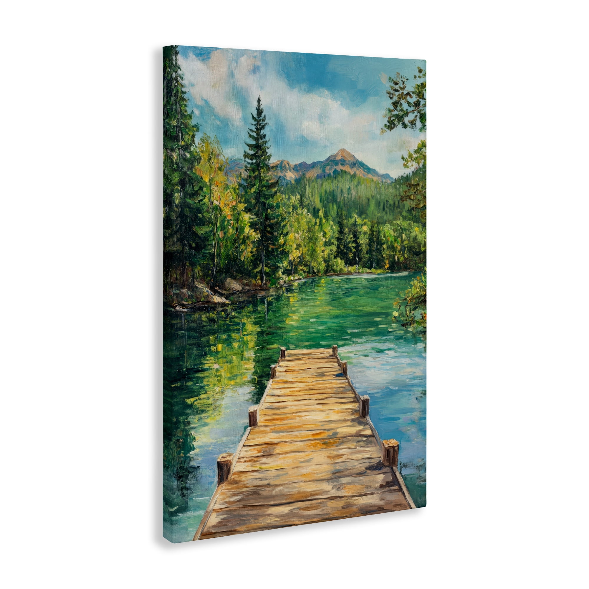Stupell Industries Sunlit River Dock Canvas Wall Art, design by Petal Prints Design