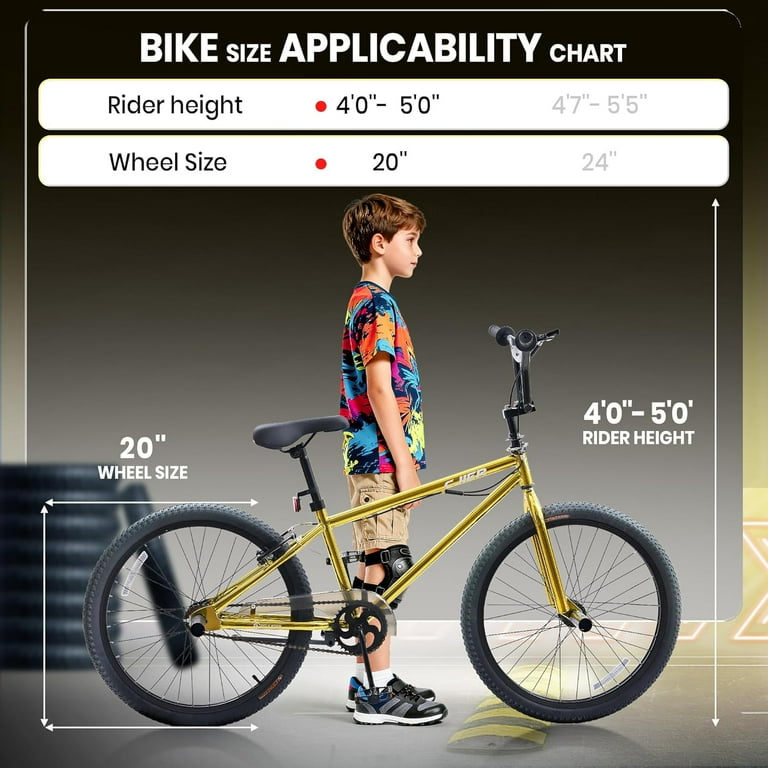 BMX Bike, 20 inch Kids Bike, DEYGIA Bikes for Kids 6-14, Boys Bike