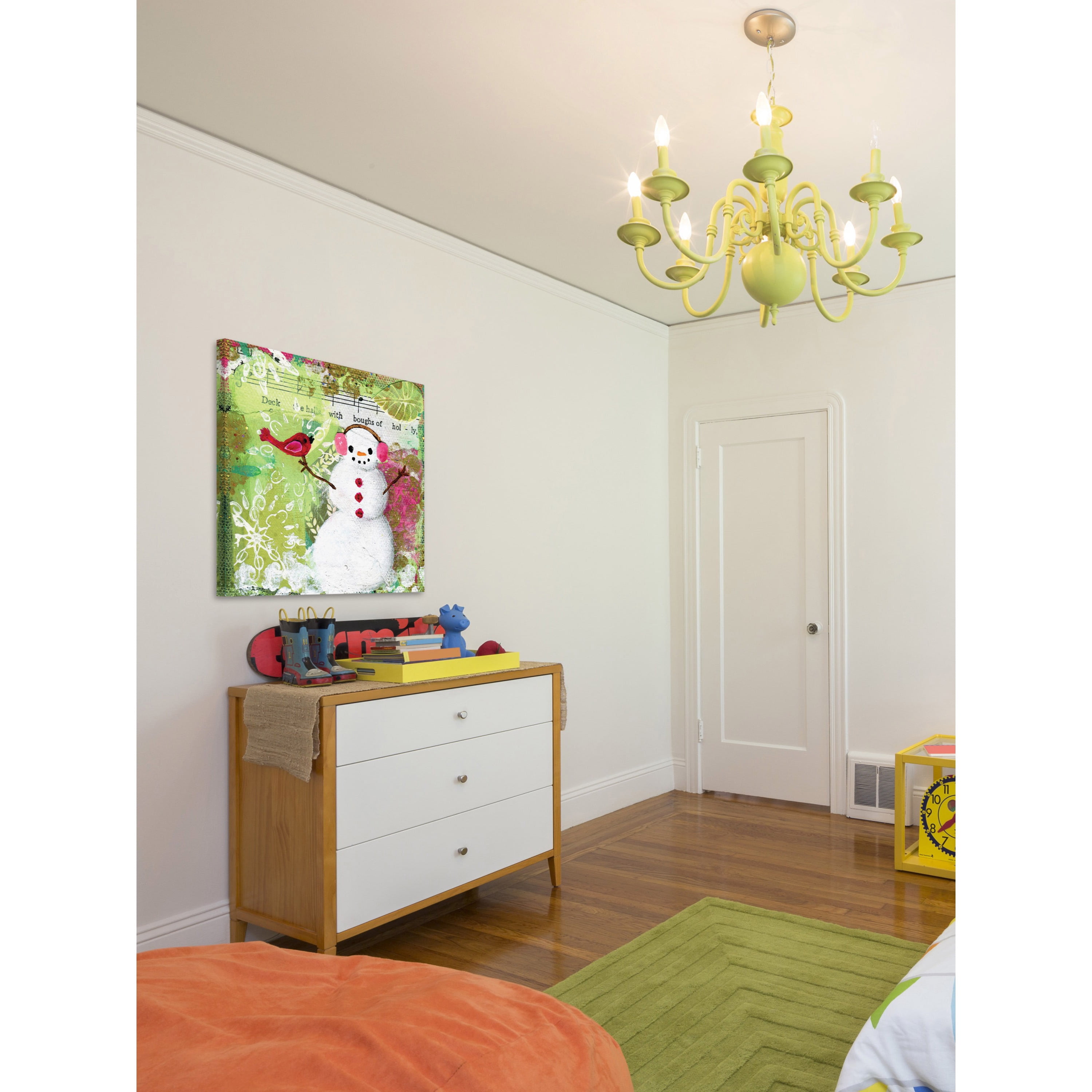Marmont Hill "Deck the Halls" by Jill Lambert Painting Print on Wrapped Canvas