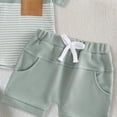 thumbnail image 5 of Gubotare Toddler Clothes Baby Boy Clothes Toddler Summer Outfit Short Sleeve T-Shirt Tee Tops Joggers Casual Shorts 2Pcs Clothing Set 3 6 9 12 18 24 Months 2T 3T 4T 5T,Green, 5 of 5