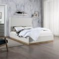 thumbnail image 4 of Pemberly Row Contemporary Cream Linen Textured Fabric King Bed, 4 of 10