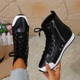 thumbnail image 4 of Bnwani Women Boots Ankle Fashion Toe Zipper Flat Casual Solid Boot Black Size 5.5, 4 of 9