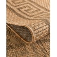 thumbnail image 6 of Unique Loom Outdoor Border Collection Area Rug - Greek Key (2' x 6' 1" Runner Light Brown/Tan), 6 of 10