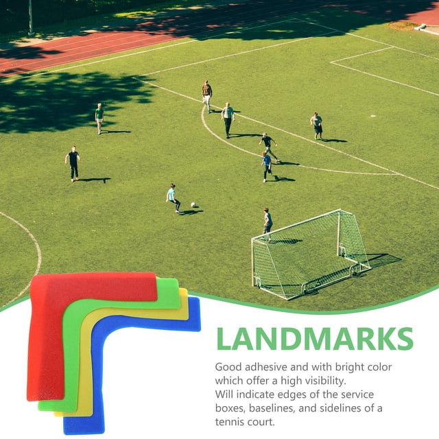 UPGRATOR 4 Pcs Basketball Court Accessories PVC Markers Indicate Court Lines for Athletes