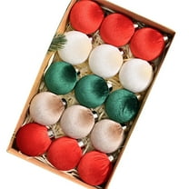 15-Piece Christmas Ornaments Set - 3" Soft Hanging Balls for Xmas Tree, Holiday & Winter Wedding Decor