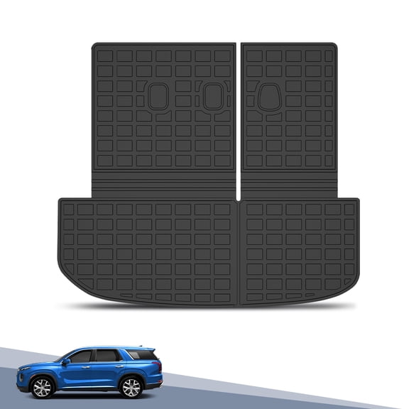 TPE Floor Mat Rear Cargo Trunk Liner Cover Fit For 2020-2025 Hyundai Palisade Black All Weather Protection