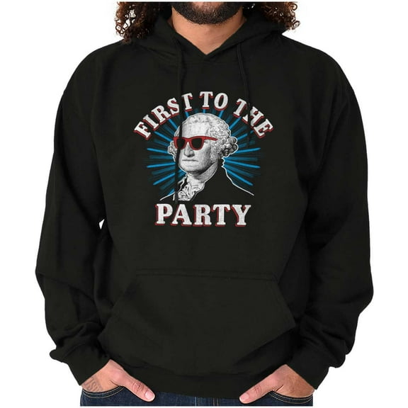 Funny First to the Party Washington Hoodie Sweatshirt Women Men Brisco Brands S
