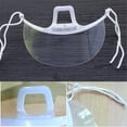 thumbnail image 3 of Langgg 10pcs Disposable Restaurant Servant Anti Fog Plastic Mouth Mask Transparent Shield Mask for Catering Food, 3 of 6