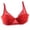 Red, variant on Popvcly Push Up Bras for Women Floral Lace Underwire Bra