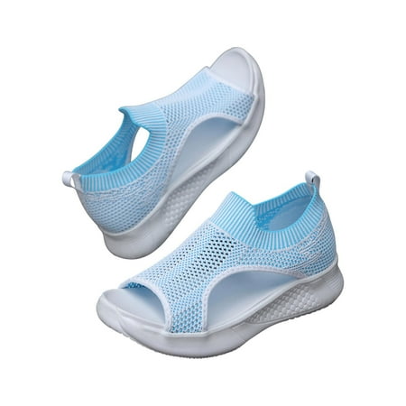 

Wmkox8yii Women Ladies Breathable Comfort Hollow Out Casual Wedges Mesh Shoes Sandals
