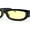 Black - Yellow, variant on Mod Narrow Rectangular Luxury 20s Cat Eye Plastic Sunglasses All Black