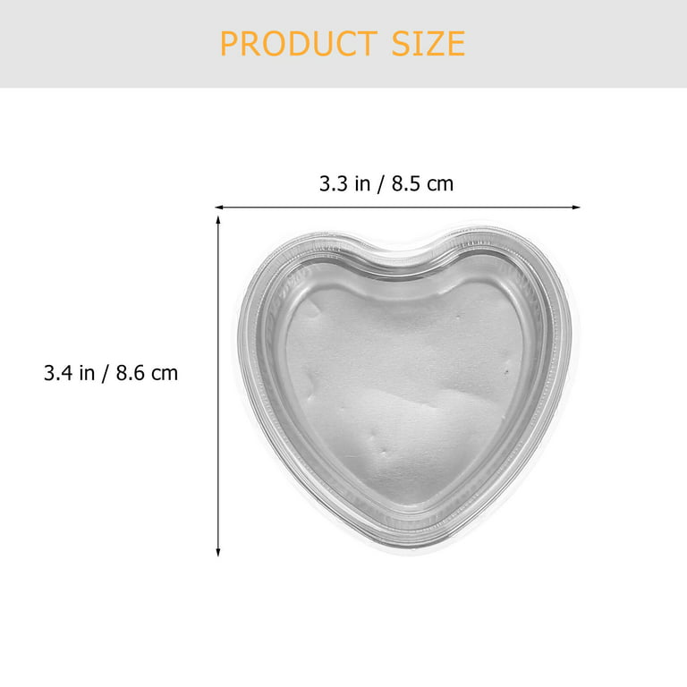 Aluminum Foil Mini Heart Cake Pan 10 20 Disposable Heart - Temu