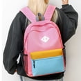 thumbnail image 6 of FUZHIQ Classic School Backpack for Ages 8-15, Simple Bookbag with Multiple Pockets, Water Resistant Lightweight Middle School Bag, Pink, 6 of 6