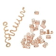 thumbnail image 5 of Unique Bargains 28 Hair Cuffs Dreadlock Hollow Snake-shaped Dreadlock Hair Clips Rose Gold Tone, 5 of 5