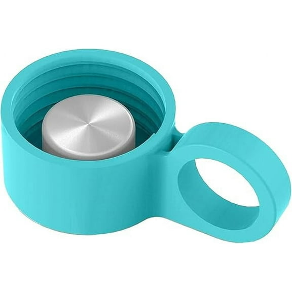 purifyou Replacement Cap for 40, 32, 22, 12 oz Reusable Glass Water Bottle with Time & Volume Markings, Non-Slip Silicone Sleeve, Stainless Steel Lid Insert, Sports Bottle for Water, Juice