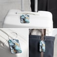 thumbnail image 6 of HemaKayy Luggage Tags for Suitcase, 2 Pack Suitcase Tag Leather Privacy Cover, ID Label, Double Side Design with Stainless Steel Loop for Women Men Travel Bags - Marble Texture, 6 of 7