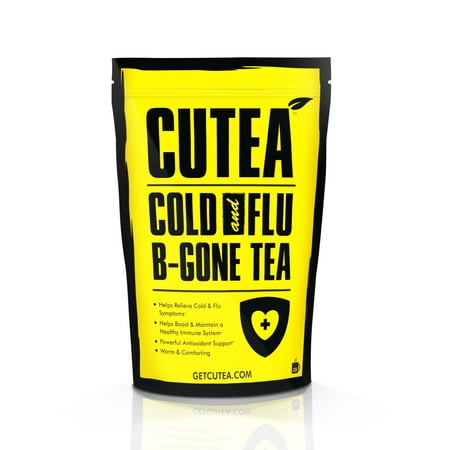 CUTEA Cold and Flu B-Gone Tea: 28 Days Serving - Relieve Cold & Flu Symptoms, Boost & Maintain a Healthy Immune System, and Powerful Antioxidant (Best Laxative To Flush System)
