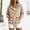 Khaki, variant on Womens Ribbed Corduroy Hoodie,Soft Henley Neck Pullover with Kangaroo Pocket,Casual Sweatshirt for Daily Wear