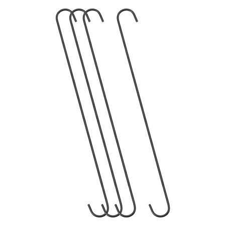 

Uxcell Carbon Steel S Hooks 500mm/ 19.69 Long Hanger Black 4Pack