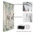 thumbnail image 6 of Blue Flowers Blackout Curtains for Bedroom/Living Room, Pinch Pleated Black Out Curtains, Watercolor Pastoral Botanical Garden Leaf Room Darkening Window Drapes with Hooks 2 Panels, 39"x70", 6 of 8
