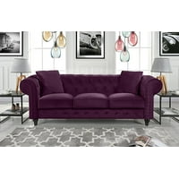 Red Sofas Couches Product Image Clic Velvet Scroll Arm Tufted On Chesterfield Sofa Red