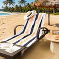 thumbnail image 4 of Smuge 4 Pack Cabana Stripe Beach Towels, 60x30 inches Microfiber Lightweight Outdoor Large Swim Towel for Adults (Orange Black), 4 of 9