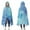 Blue White Tie, variant on Wearable Blanket,Colorful Tie Dye Circular Spiral Pattern Hooded Wearable Flannel Blanket for Adults & Teens,Winter Poncho Shawl Wrap Cape Cozy Anti-Pill,50"x60"