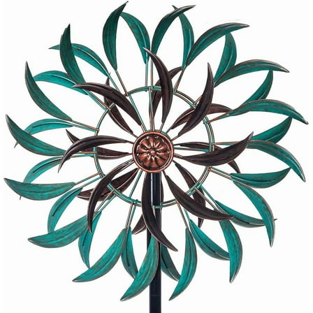 360° Outdoor Wind Spinner, Wind Sculpture Spinner with Metal Stake, Yard Art Decor for Patio, Lawn & Garden 63 * 13
