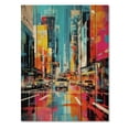 thumbnail image 3 of Designart "Pop Art Berlin II" Cityscapes Print on Natural Pine Wood, 3 of 5