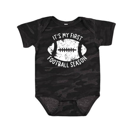 

Inktastic It s My 1st Football Season Distressed Gift Baby Boy or Baby Girl Bodysuit