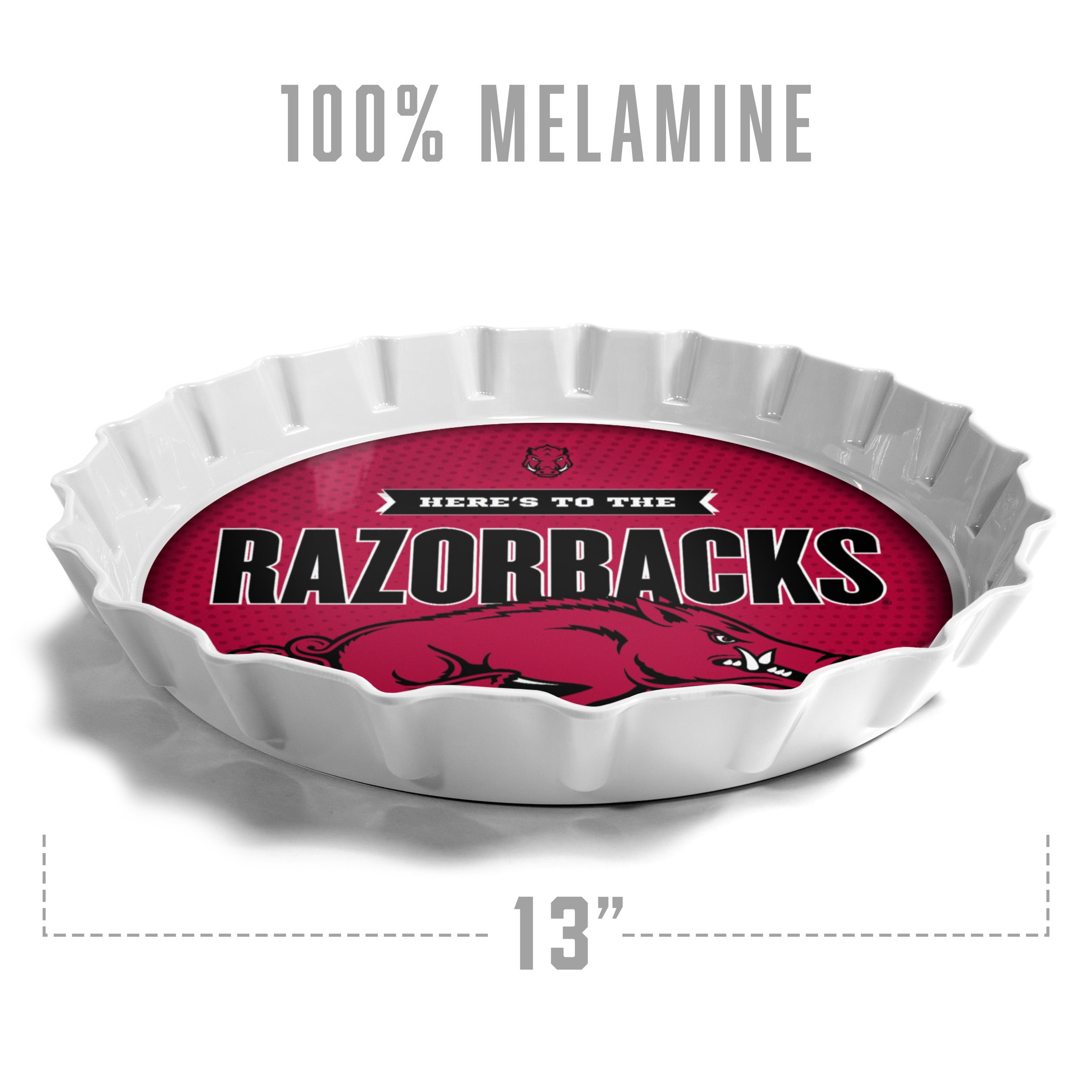 YouTheFan NCAA Arkansas Razorbacks Bottle Cap Serving Tray