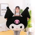 thumbnail image 2 of Cojín de peluche de gran tamaño de Sanrio con melodía Kuromi, bonita muñeca de dibujos animados para sofá, regalo de cumpleaños para novia kawaii para el día de San Valentín, 2 of 5